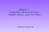 Chapter 3: Using SQL Queries to Insert, Update, Delete, and View Data Guide to Oracle 10g.