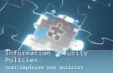Information Security Policies: User/Employee use policies.