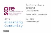 Explorations around LabSpace: From OER content to OER community? and eLearning Community.