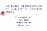Software Architecture of Quality of Service (Qos) Presented by Sun Qian Deng Haotian Zhang Jun.