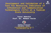 Development and Validation of a Tool for Measuring Indicators of Information and Communication Technologies (ICTs) at a Turkish State University Yavuz.