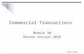 ©MNoonan2009 Commercial Transactions Module 10 Winter Session 2010.