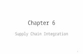 Chapter 6 Supply Chain Integration 1. 6.1 Introduction Effective SCM implies: – Efficient integration of suppliers, manufacturers, warehouses, and stores.