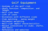 Golf Equipment Anatomy of the golf club Shaft function, composition, and length Golf club head Loft of irons Distances with different clubs Club matching.