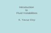 Introduction to Fluid Instabilities K. Yavuz Ekşi.