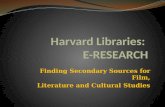Finding Secondary Sources for Film, Literature and Cultural Studies.