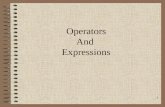 1 Operators And Expressions. 2 Operators Arithmetic Operators Relational and Logical Operators Special Operators.