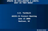 PERSISTENT SURVEILLANCE FOR PIPELINE PROTECTION AND THREAT INTERDICTION UPDATE ON STELLARATOR  LIMITS: WHAT DO THEY MEAN? A.D. Turnbull ARIES-CS Project.