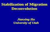 Stabilization of Migration Deconvolution Jianxing Hu University of Utah.