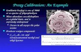 Proxy Calibration: An Example Emiliania huxleyi is one of 5000 or so species of phytoplankton Emiliania huxleyi is one of 5000 or so species of phytoplankton.