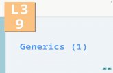 1 L39 Generics (1). 2 OBJECTIVES  To create generic methods that perform identical tasks on arguments of different types.  To create a generic Stack.