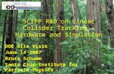 SCIPP R&D on Linear Collider Tracking – Hardware and Simulation DOE Site Visit June 14 2007 Bruce Schumm Santa Cruz Institute for Particle Physics.