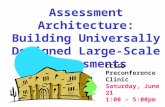 National Center on Educational Outcomes Assessment Architecture: Building Universally Designed Large-Scale Assessments CCSSO Preconference Clinic Saturday,
