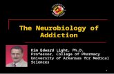1 Kim Edward Light, Ph.D. Professor, College of Pharmacy University of Arkansas for Medical Sciences The Neurobiology of Addiction.