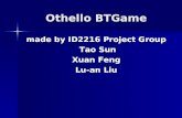 Othello BTGame made by ID2216 Project Group Tao Sun Tao Sun Xuan Feng Lu-an Liu.