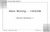 CSE5230 - Data Mining, 2002Lecture 5.1 Data Mining - CSE5230 Neural Networks 1 CSE5230/DMS/2002/5.