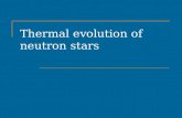 Thermal evolution of neutron stars. Evolution of neutron stars. I.: rotation + magnetic field Ejector → Propeller → Accretor → Georotator See the book.