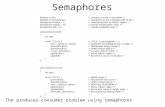 Semaphores The producer-consumer problem using semaphores.