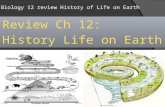 Biology 12 review History of Life on Earth Review Ch 12: History Life on Earth.