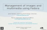 Management of images and multimedia using Fedora Jane Secker, Learning Technology Librarian, j.secker@lse.ac.uk Marie Lagerwall, Technical Officer, m.e.lagerwall@lse.ac.uk.