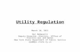 Utility Regulation March 10, 2011 Raj Addepalli Deputy Director, Electric, Office of Electric,Gas and Water New York State Department of Public Service.