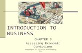 Copyright by Paradigm Publishing, Inc. INTRODUCTION TO BUSINESS CHAPTER 3 Assessing Economic Conditions.