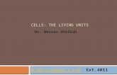 CELLS: THE LIVING UNITS Midbrain@gmail.com Midbrain@gmail.com Ext.4011 Dr. Hassan Shaibah.