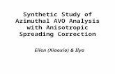 Synthetic Study of Azimuthal AVO Analysis with Anisotropic Spreading Correction Ellen (Xiaoxia) & Ilya.
