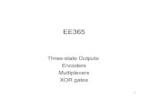 1 EE365 Three-state Outputs Encoders Multiplexers XOR gates.