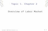Copyright © 2009 Pearson Education, Inc. 2- 1 Topic 1. Chapter 2 Overview of Labor Market.