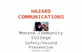 HAZARD COMMUNICATIONS Monroe Community College Safety/Hazard Prevention (Updated 03/2005)