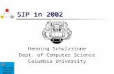 SIP in 2002 Henning Schulzrinne Dept. of Computer Science Columbia University.