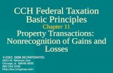 CCH Federal Taxation Basic Principles Chapter 11 Property Transactions: Nonrecognition of Gains and Losses ©2003, CCH INCORPORATED 4025 W. Peterson Ave.
