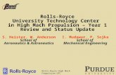 Rolls-Royce High Mach Propulsion UTC S. Heister, W. Anderson School of Aeronautics & Astronautics I. Mudawar, P. Sojka School of Mechanical Engineering.