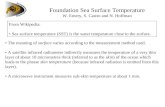 Foundation Sea Surface Temperature W. Emery, S. Castro and N. Hoffman From Wikipedia: Sea surface temperature (SST) is the water temperature close to the.
