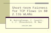 1 Short-term Fairness for TCP Flows in 802.11b WLANs M. Bottigliengo, C. Casetti, C.-F. Chiasserini, M. Meo INFOCOM 2004.