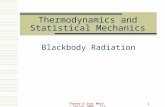 Thermo & Stat Mech - Spring 2006 Class 21 1 Thermodynamics and Statistical Mechanics Blackbody Radiation.