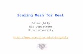 Scaling Mesh for Real Ed Knightly ECE Department Rice University knightly.