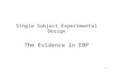 1 Single Subject Experimental Design The Evidence in EBP.