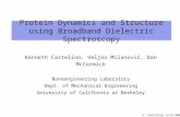 K. Castelino 2/19/2004 Protein Dynamics and Structure using Broadband Dielectric Spectroscopy Kenneth Castelino, Veljko Milanović, Dan McCormick Nanoengineering.
