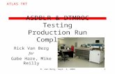 ATLAS TRT R. Van Berg, Sept. 2, 20041 ASDBLR & DTMROC Testing Production Run Completion Rick Van Berg for Gabe Hare, Mike Reilly.