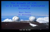 Texas A&M, May 2007 The Growth of LSS in a Dark Energy Dominated Universe Marc Davis UC Berkeley.