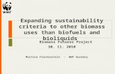 Martina Fleckenstein – WWF Germany Expanding sustainability criteria to other biomass uses than biofuels and bioliquids Biomass Futures Project 30. 11.
