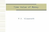 Time Value of Money P.V. Viswanath. 2 Key Concepts  Be able to compute the future value of an investment made today  Be able to compute the present.