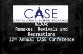 REDUX: Remakes, Revivals and Recreations 12 th Annual CASE Conference.