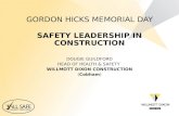 GORDON HICKS MEMORIAL DAY SAFETY LEADERSHIP IN CONSTRUCTION DOUGIE GUILDFORD HEAD OF HEALTH & SAFETY WILLMOTT DIXON CONSTRUCTION (Cobham)