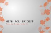HEAD FOR SUCCESS Business Studies Grade 12. TERM 1 Topic 2: Human Resource Function.