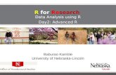 R for Research Data Analysis using R Day2: Advanced R Baburao Kamble University of Nebraska-Lincoln.