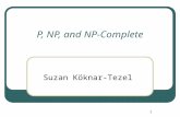 P, NP, and NP-Complete Suzan Köknar-Tezel 1. CSC 551 Design and Analysis of Algorithms Giving credit where credit is due These lecture notes are based.