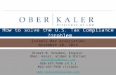 Www.usisraeltaxlaw.com 1 How to solve the U.S. Tax Compliance problem? Israeli Bar Association November 20, 2014 Stuart M. Schabes, Esquire Ober, Kaler,